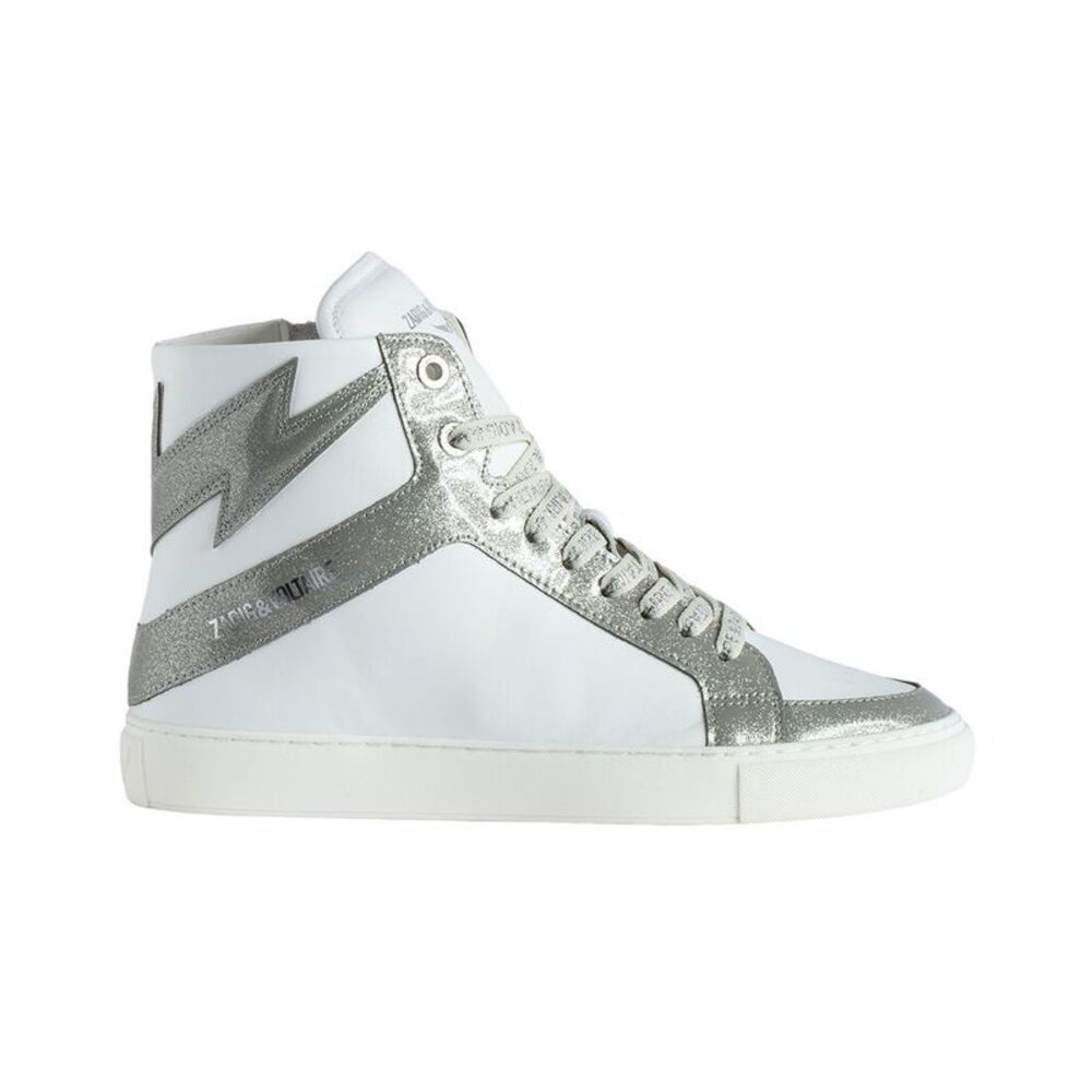 Zadig & Voltaire High Flash Infinity Patent Sneaker, Silver